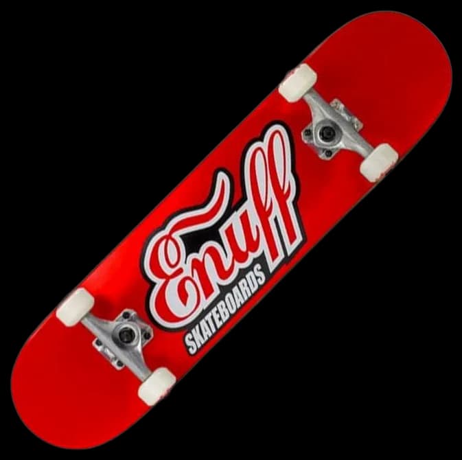 Enuff Skateboards Classic Logo (White) Complete Skateboard - 7.75'' x ...