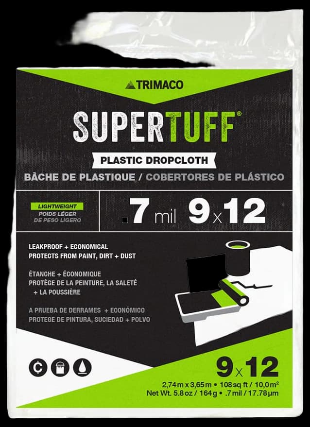 Trimaco SuperTuff Heavy Duty Painter s Plastic Drop Cloth