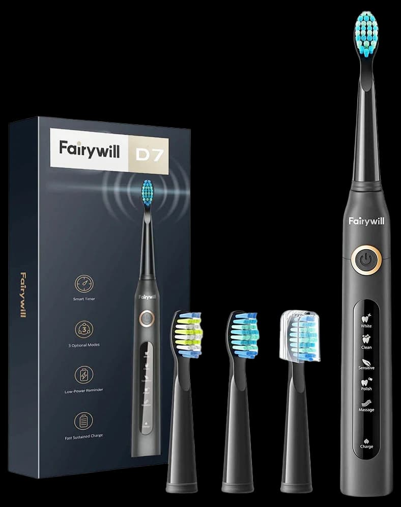 Fairywill D7 Electric Sonic Toothbrush White