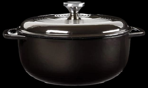 Buy Lodge 6 Quart Enameled Cast Iron Dutch Oven with Lid – Dual Handles ...