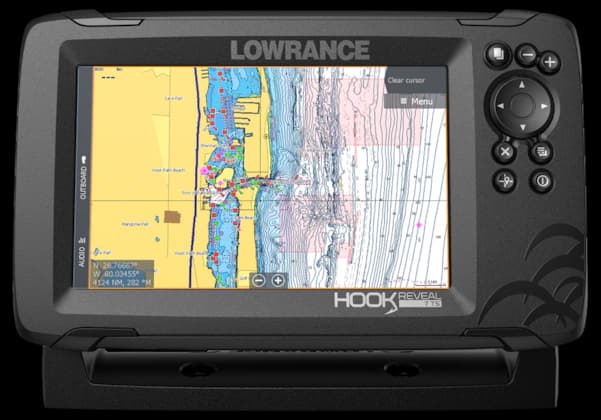 LOWRANCE HOOK Reveal 7 trasduttore Tripleshot CHIRP DOWNSCAN SIDESCAN ...