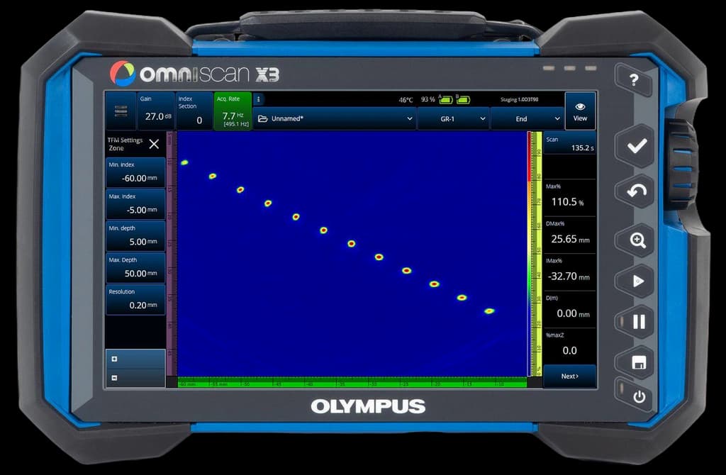 Olympus OmniScan X3 Phased Array Flaw Detector - NDT Devices Blog