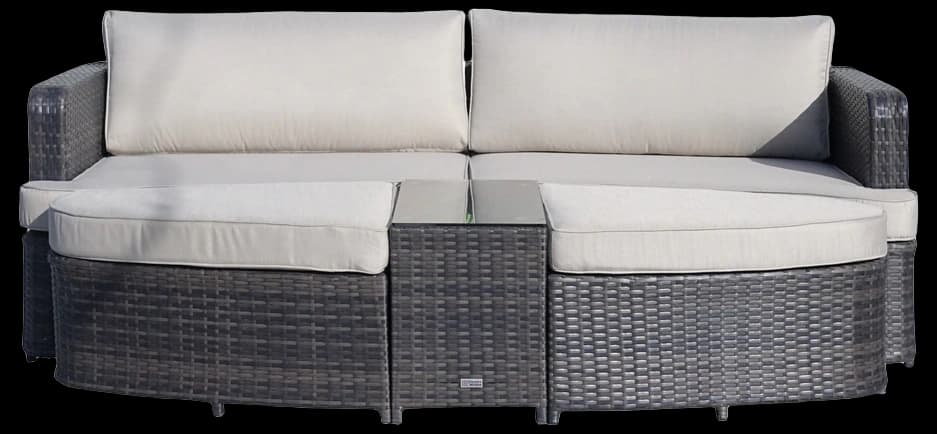 Longshore Tides Toni 5-Piece Outdoor Wicker Aluminum Convertible Chaise ...