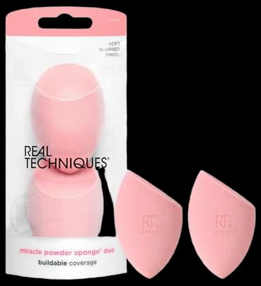Real Techniques Miracle Powder Sponges, Microfiber Technology For ...
