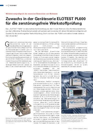 ELOTEST PL600 from Rohmann Performs Non‑Destructive Testing of Rolling ...