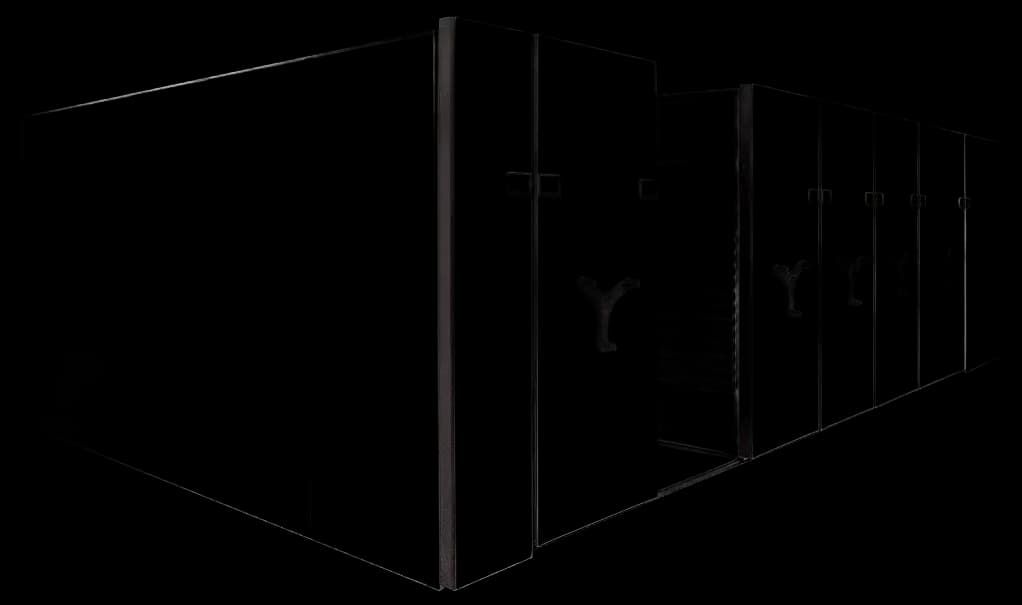 Industrial High-Density Mobile Shelving Spacesaver High Density Mobile ...