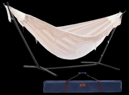 Cream Cotton Rope Hammock Chair With Tassels - Heavenly Hammocks