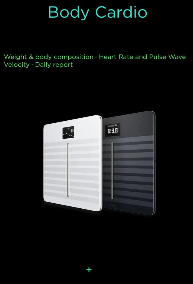 Withings Body Cardio Premium Wi-Fi Body Composition Smart Scale Tracks ...