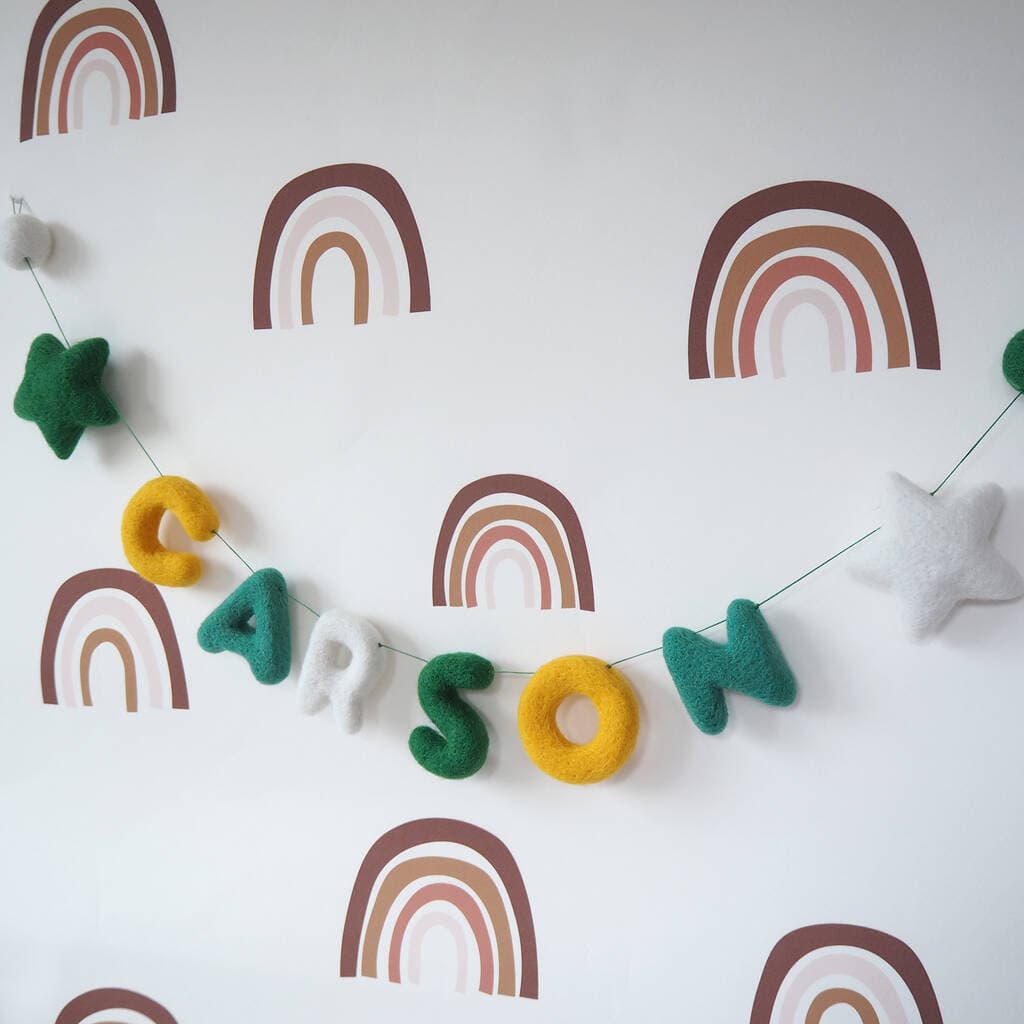 Felt Name Nursery Garland By Brown Betty Blue