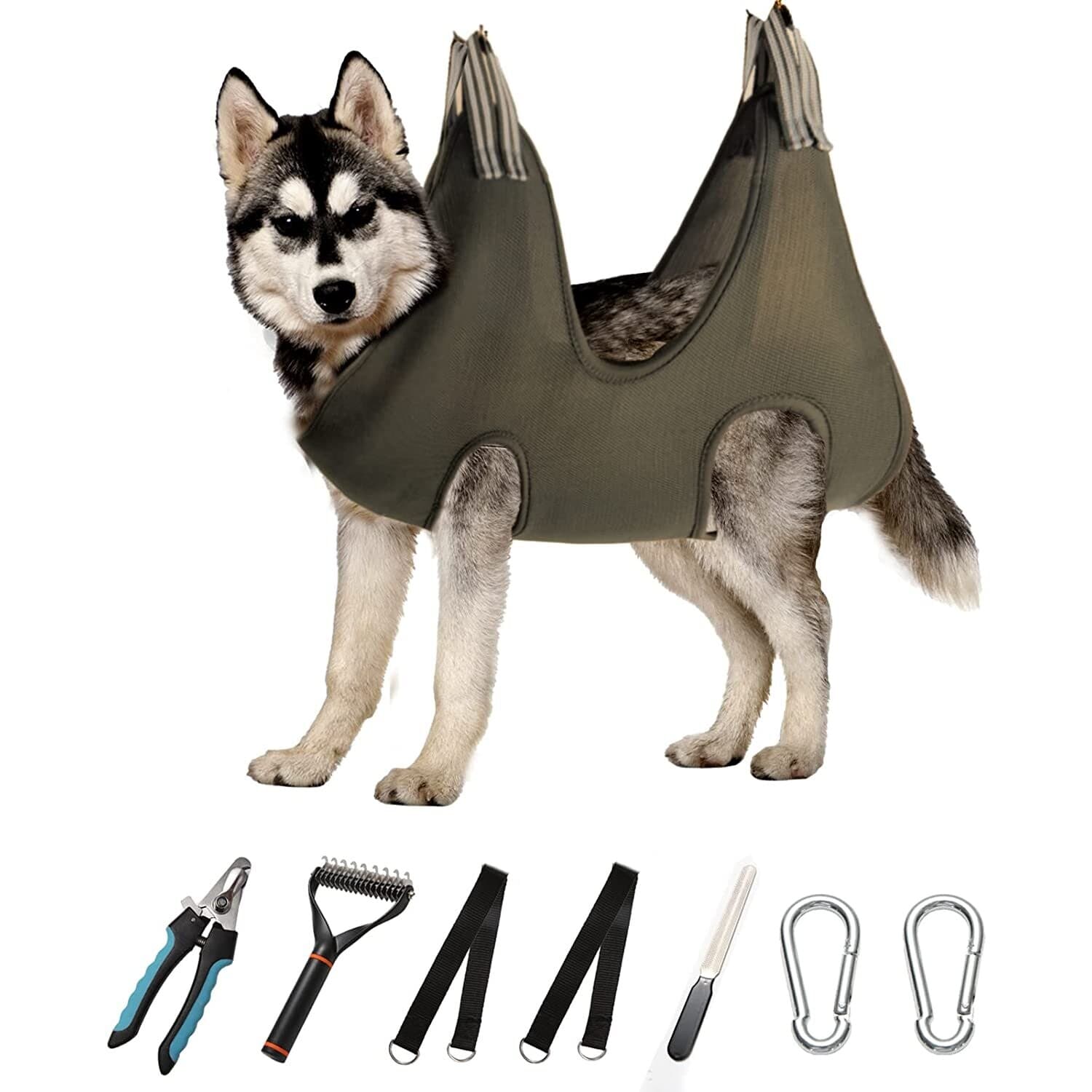Pet Dog Grooming Hammock Harness Kit,Breathable Dog Hammock Restraint ...