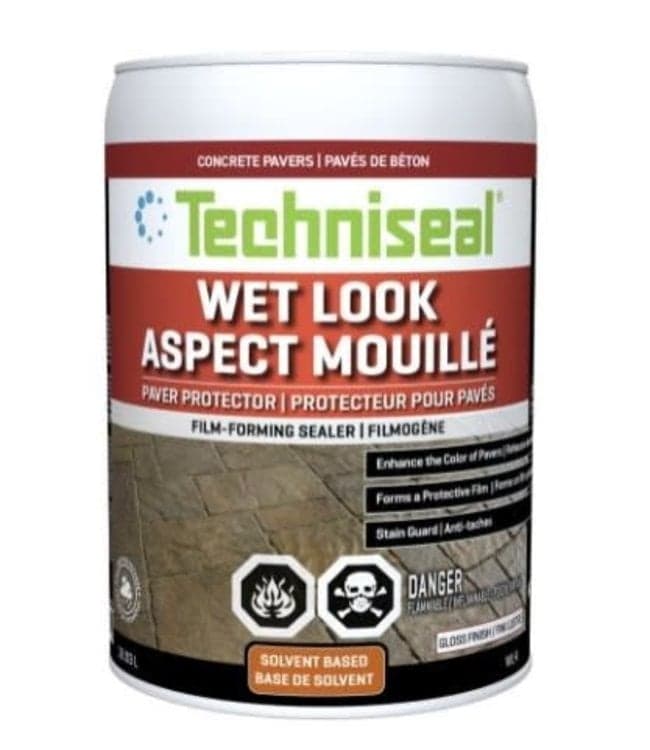 Techniseal Wet Look Paver Protector (WL4), Gloss Finish Solvent-Based ...