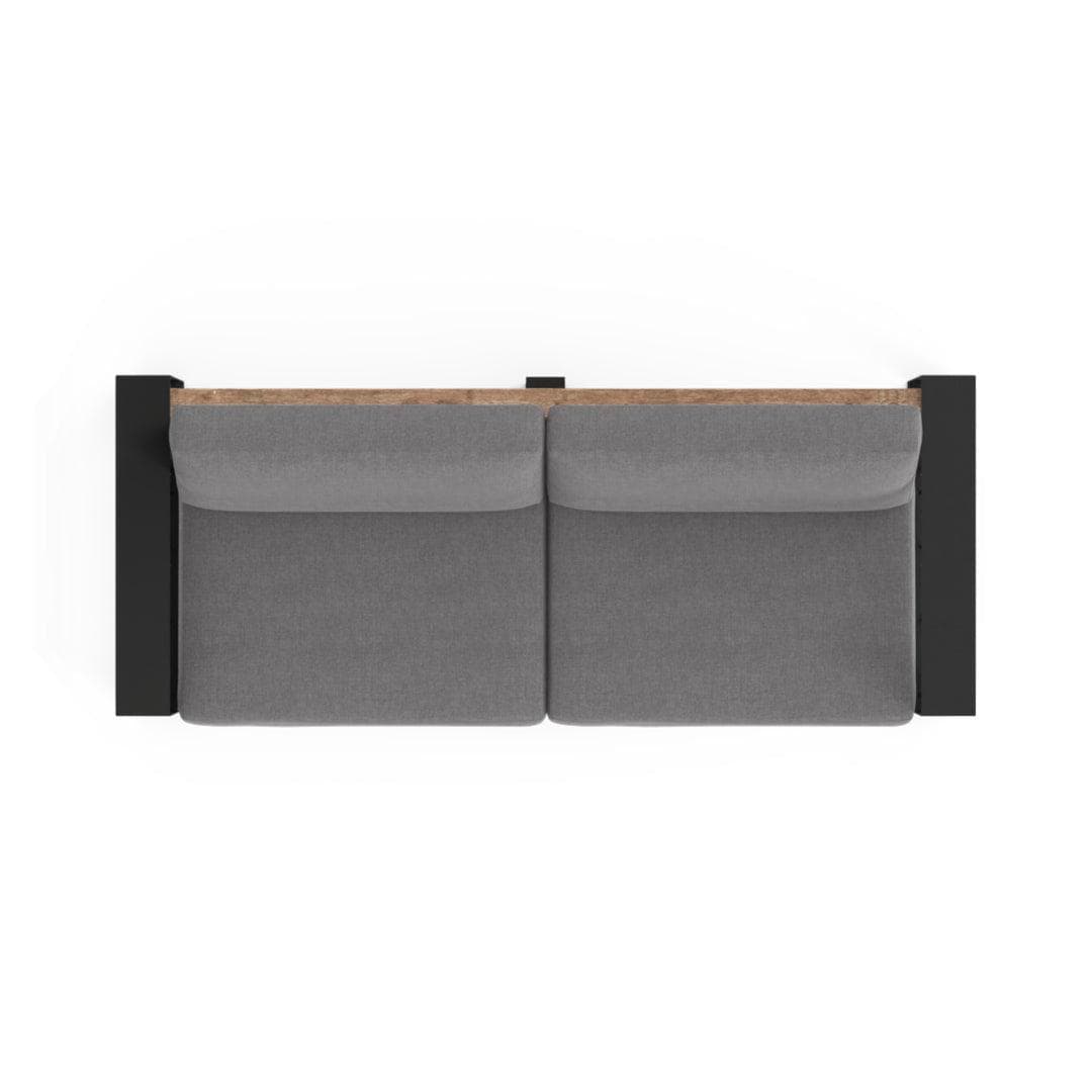 Toja Grid Modern Muskoka Sofa Kit with Cushions - Patio Furniture