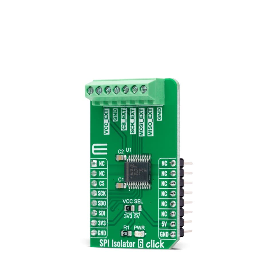 SPI Isolator 6 Click | MAX22345 Digital Isolator Board