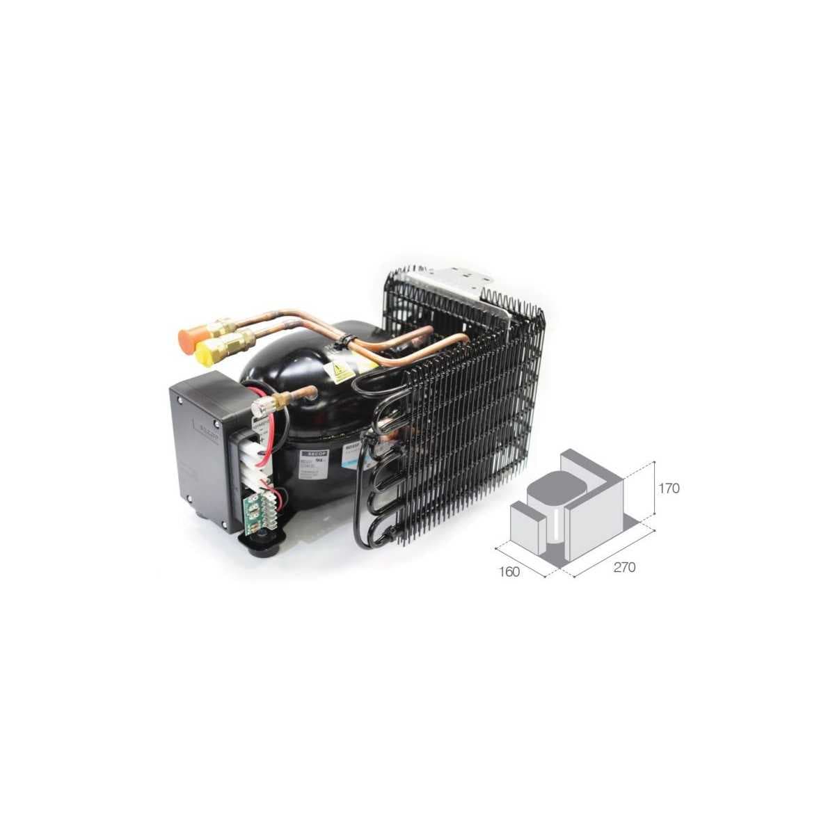 Vitrifrigo Danfoss ND35 OR1-V Cooling Unit 12/24V with quick couplings ...