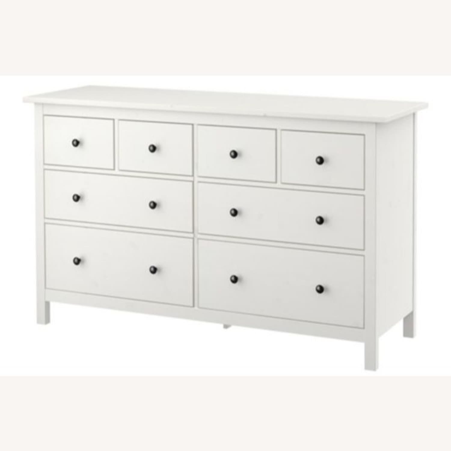 IKEA Hemnes 8 Drawer Dresser with Brass Knobs - AptDeco