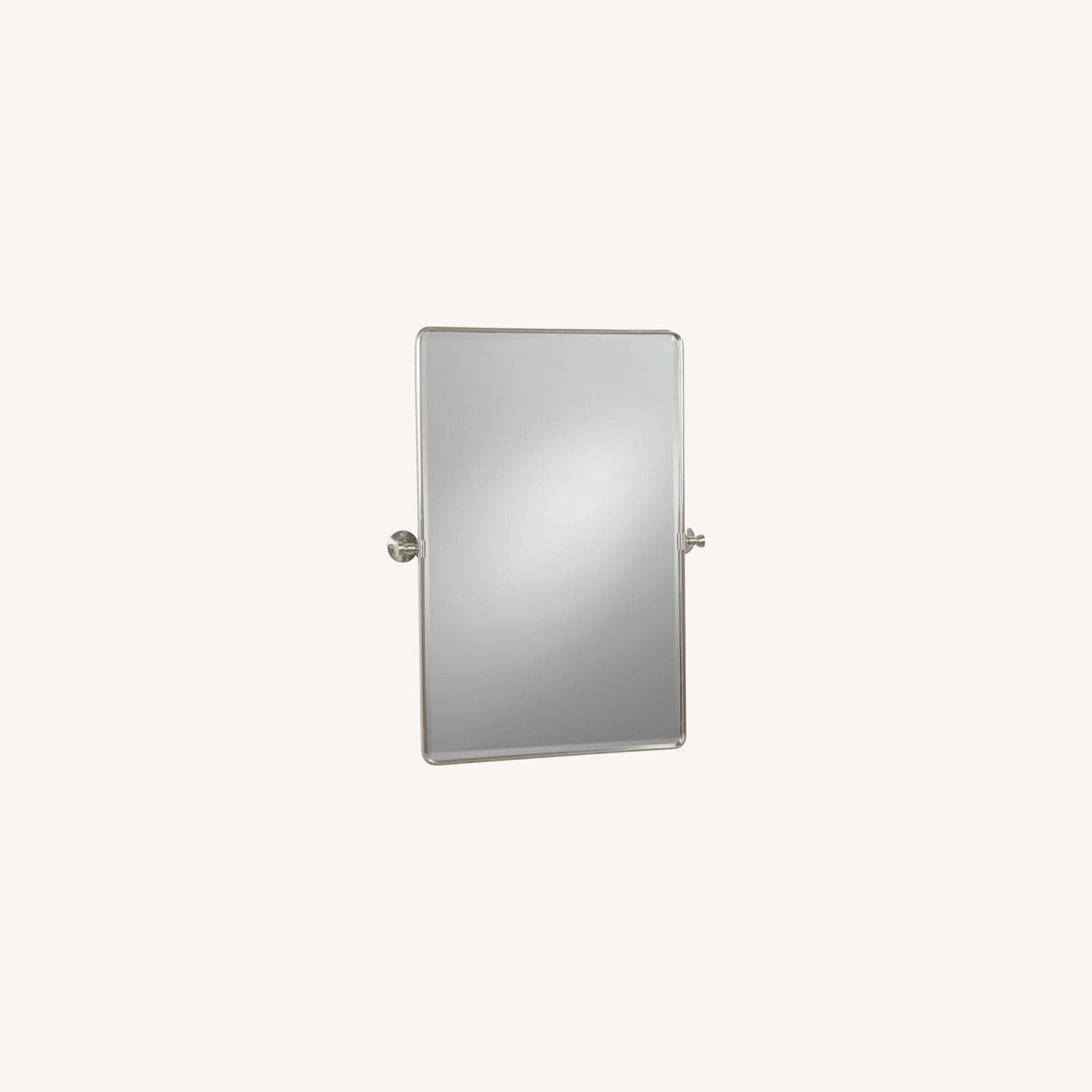Pottery Barn Polished Nickel Vintage Rounded Mirror - AptDeco