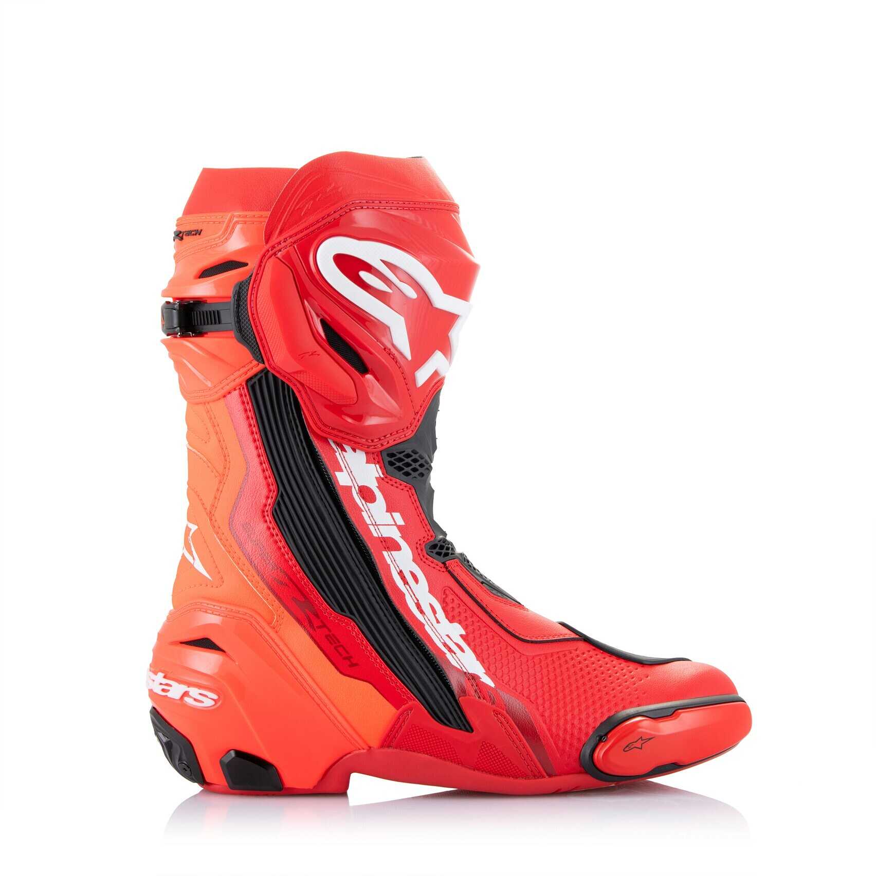 Alpinestars SUPERTECH R Motorcycle Racing Boots Red Fluo Red For Sale ...