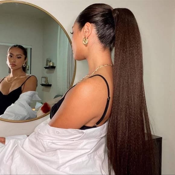 Inh | Hair | Insert Name Here Miya Ponytail Extension In Dark Brown ...