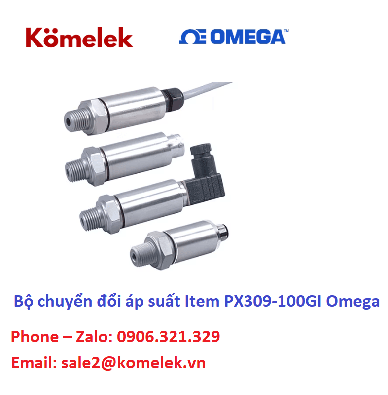 Bộ chuyển đổi áp suất Item PX309-100GI Omega - Công ty TNHH Komelek Vietnam
