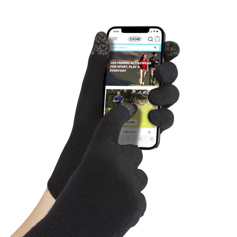 EDZ Merino Wool TouchScreen Gloves - Thermal Liner Gloves