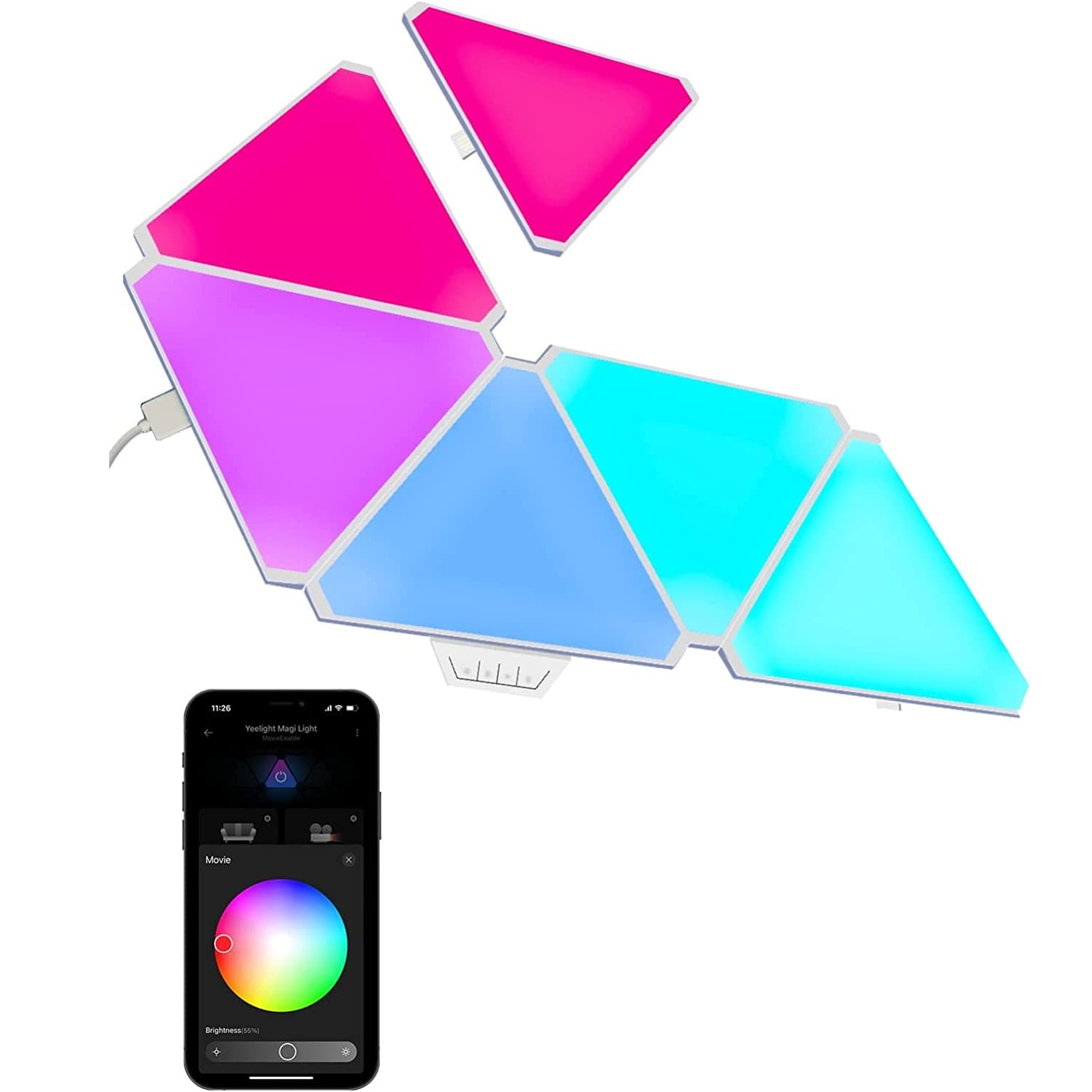 Bảng đèn Yeelight Smart LED Light Panels, 6 ô tam giác - Gu Công Nghệ