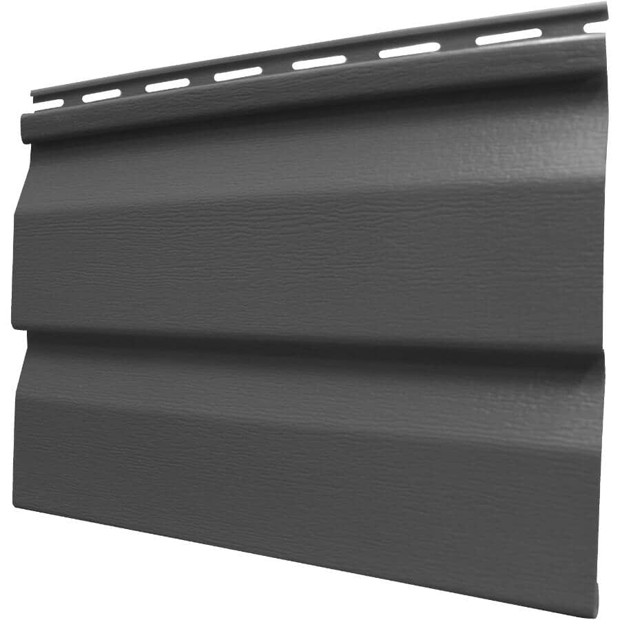Kaycan Double 4" Verona Boulder Grey Dutch Lap Vinyl Siding | Home Hardware