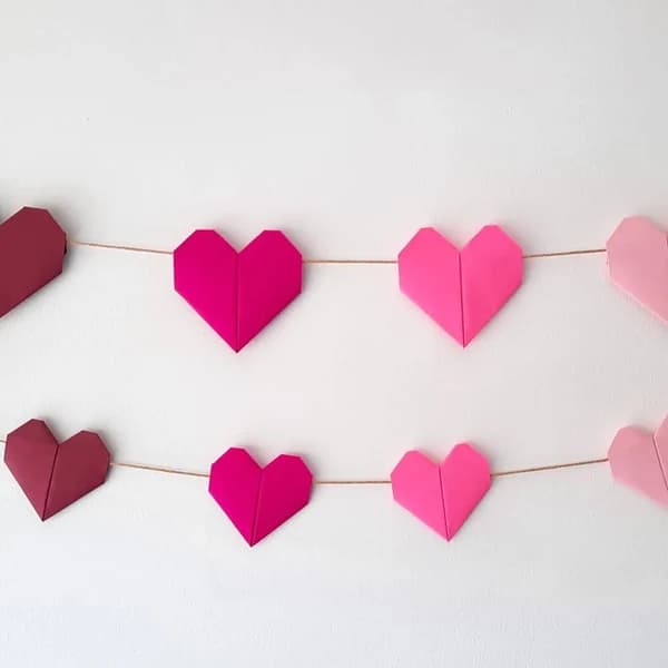 Paper Heart Garland - Etsy
