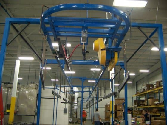 Unibilt Enclosed Track Overhead Conveyor System in Berlin, WI, USA