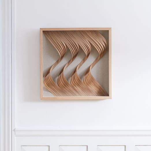 west elm Nature of Wood Wall Art - Curves | Wood wall decor, Wall decor ...