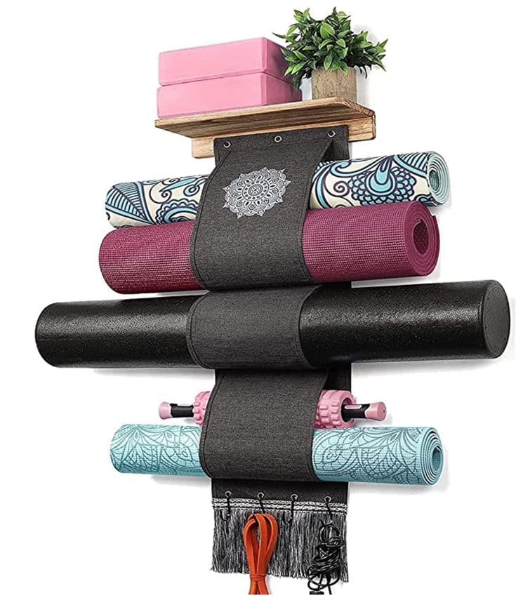 Yoga Mat Holder Accessories Wall Mount Organizer Storage Decor Foam ...