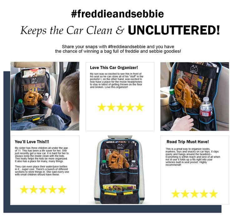 Backseat Organizer by Freddie and Sebbie - http://freddieandsebbie.com ...