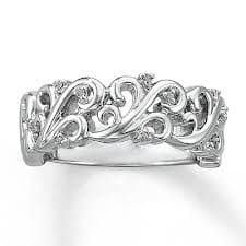 Scott Kay sterling silver ring with diamonds. 0.23 carats in diamonds ...