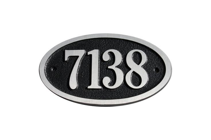 Majestic MFG Aluminum Small Oval Address Plaques House Numbers ** Made ...