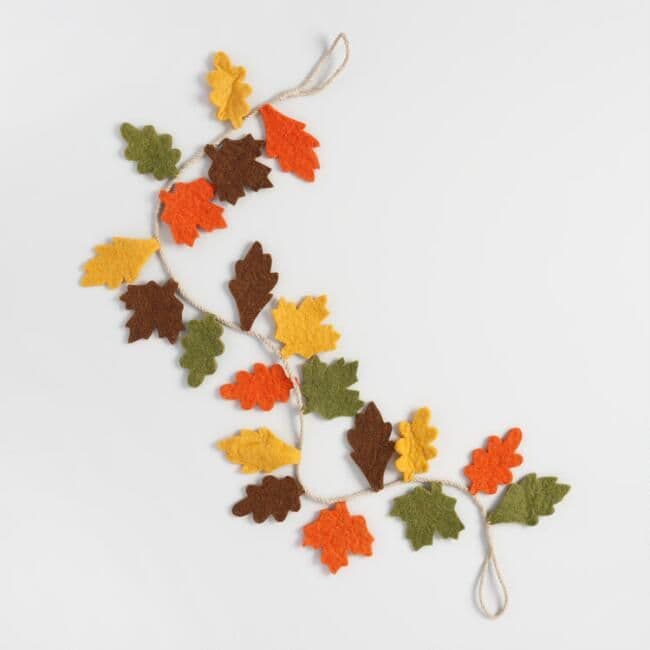 Felted wool fall leaf garland – Artofit