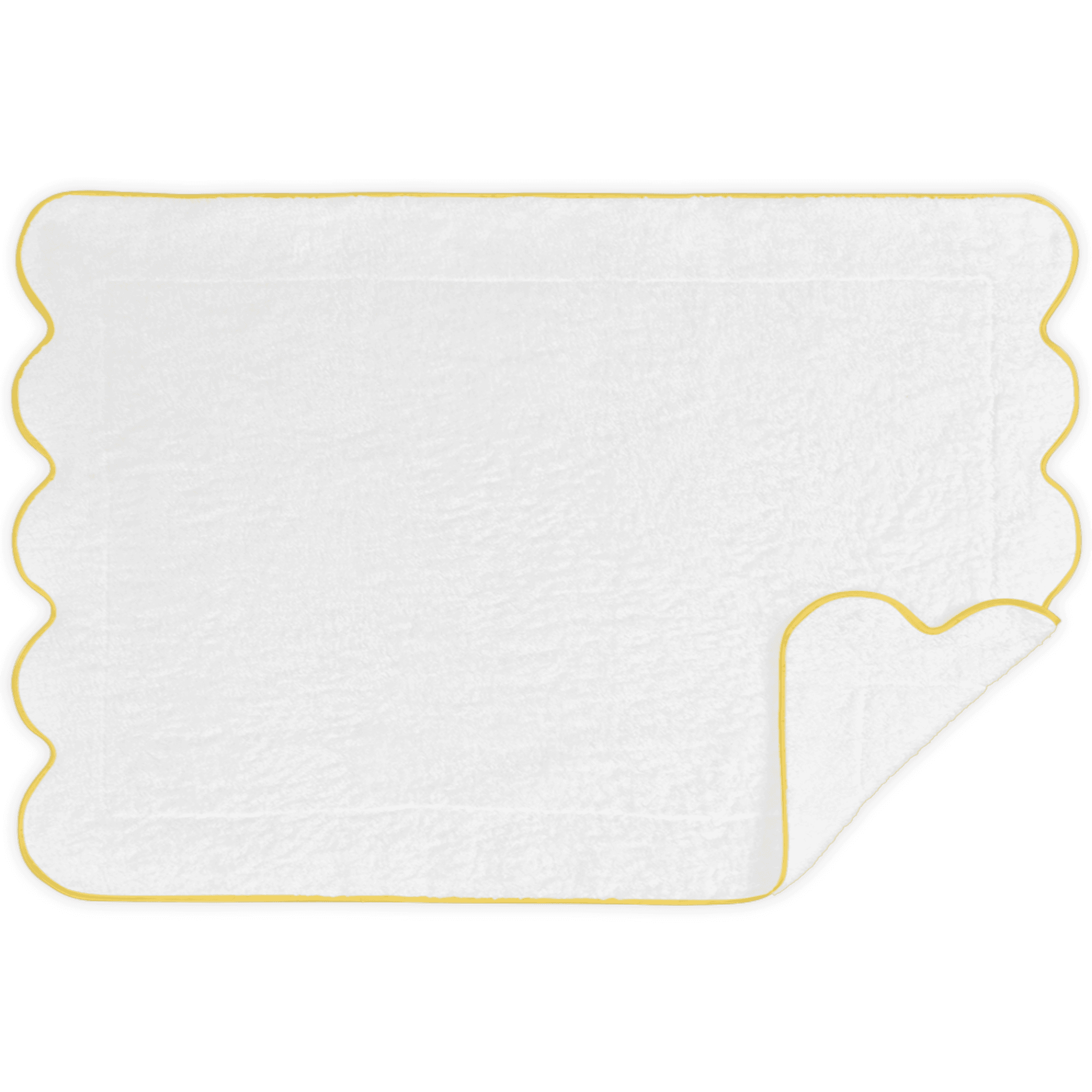 Matouk Cairo Scallop Bath Towels and Mats - Lemon | Fabric swatch ...