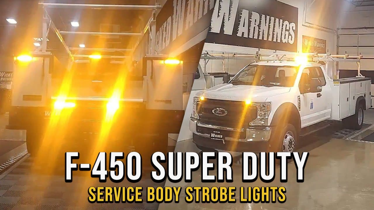 F-450 Super Duty Service Body Strobe Lights - YouTube