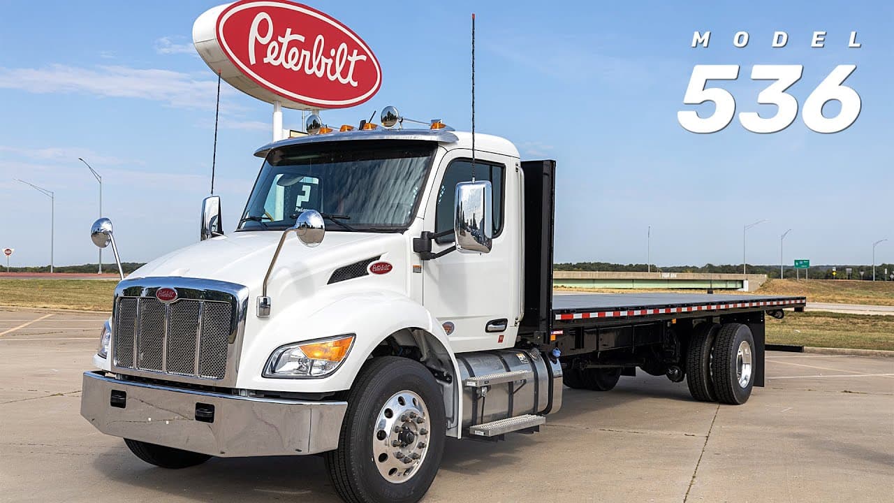 Take a tour of this TLG Peterbilt Model 536 W/ 26' Morgan Flatbed - YouTube
