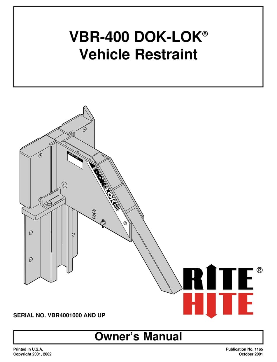 Rite Hite Dock Lock Manual : Rhr 1000 Dok Lok Pdf Document - | Clipart Nash