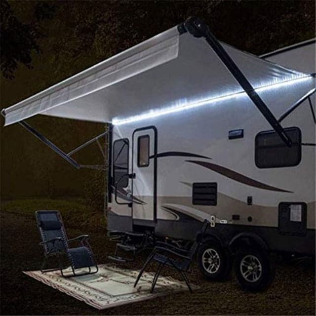 RecPro RV 16' WHITE LED Awning Party Light W/Mounting Channel & WHITE PCB