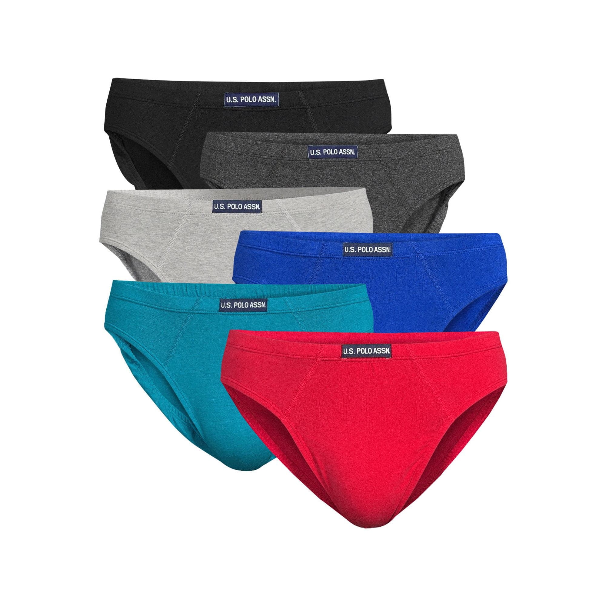 U.S. Polo Assn. Men's Cotton Stretch Bikini Underwear, 6-Pack - Walmart.com