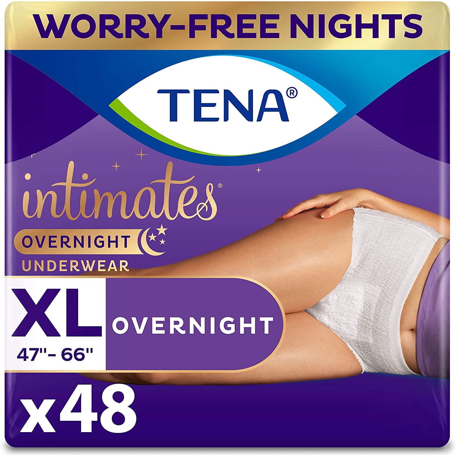 Tena Intimates Incontinence Overnight Underwear for Women, Size Extra ...