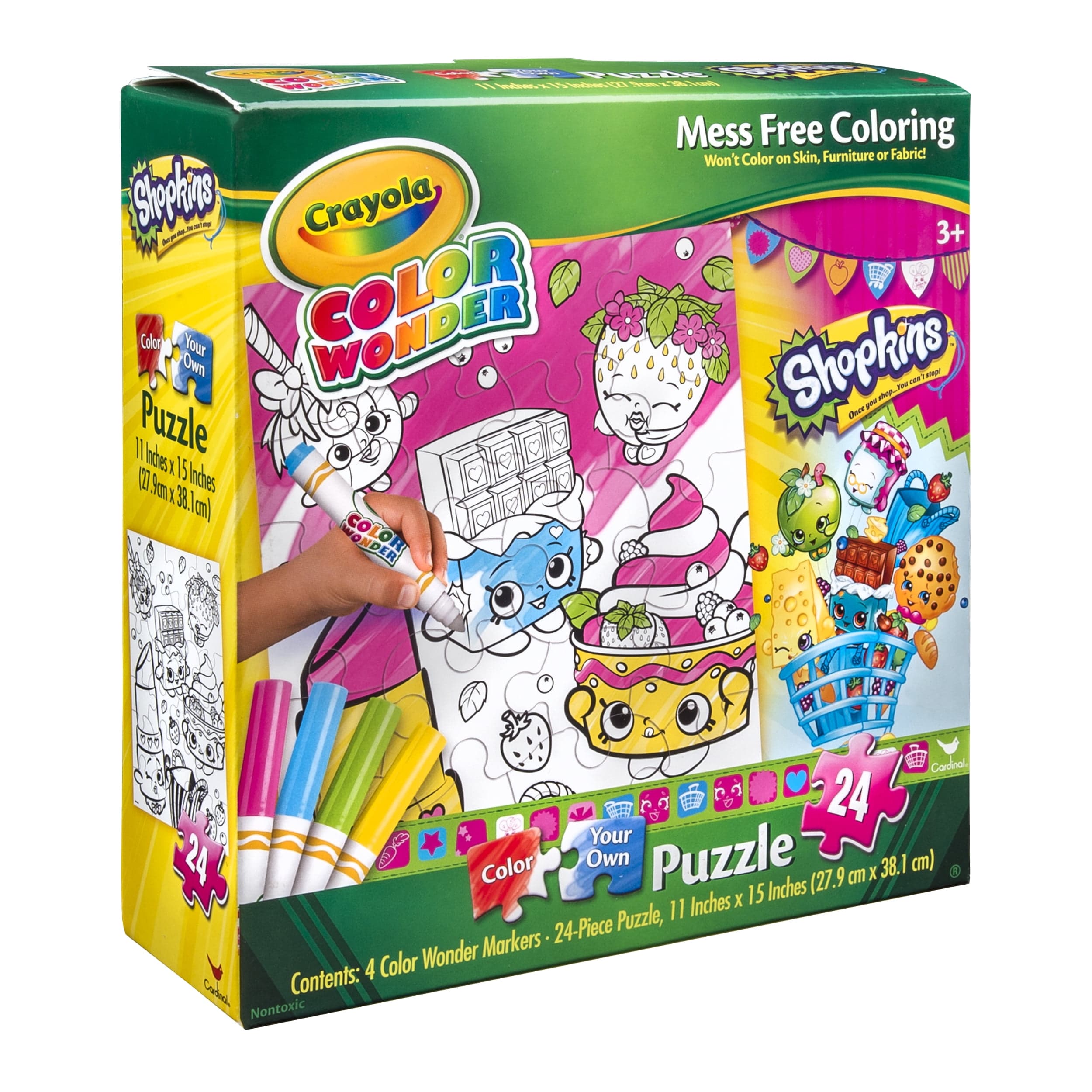 Crayola Color Wonder Shopkins Color Your Own 24 Piece Puzzle - Walmart.com