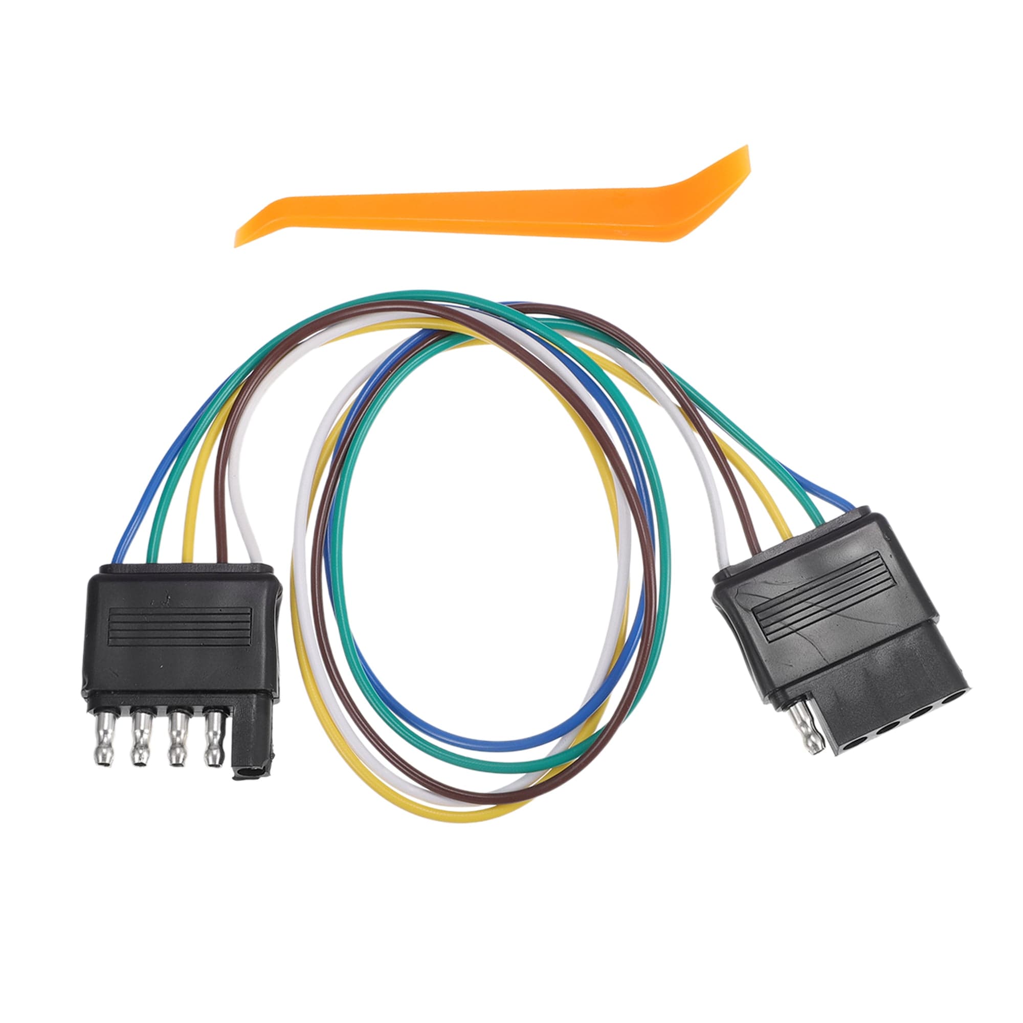 1 Set Vehicle-Side Trailer-Side 5-Pin Flat Wiring Harness 18 AWG Male ...