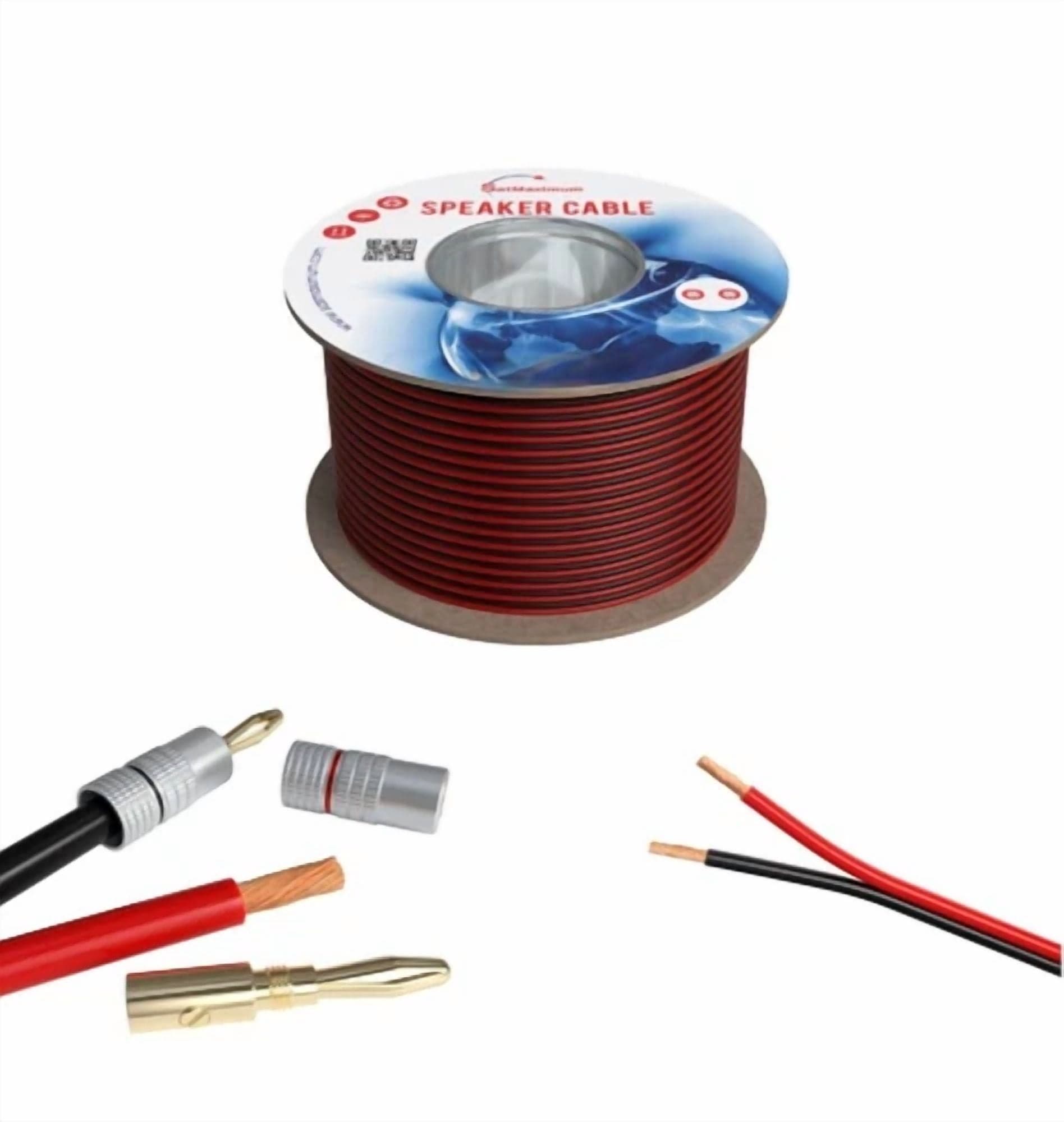 25Ft Speaker Cable 14Awg Cl3 Rated Bulk In Wall Audio Wire 14/2 Gauge ...