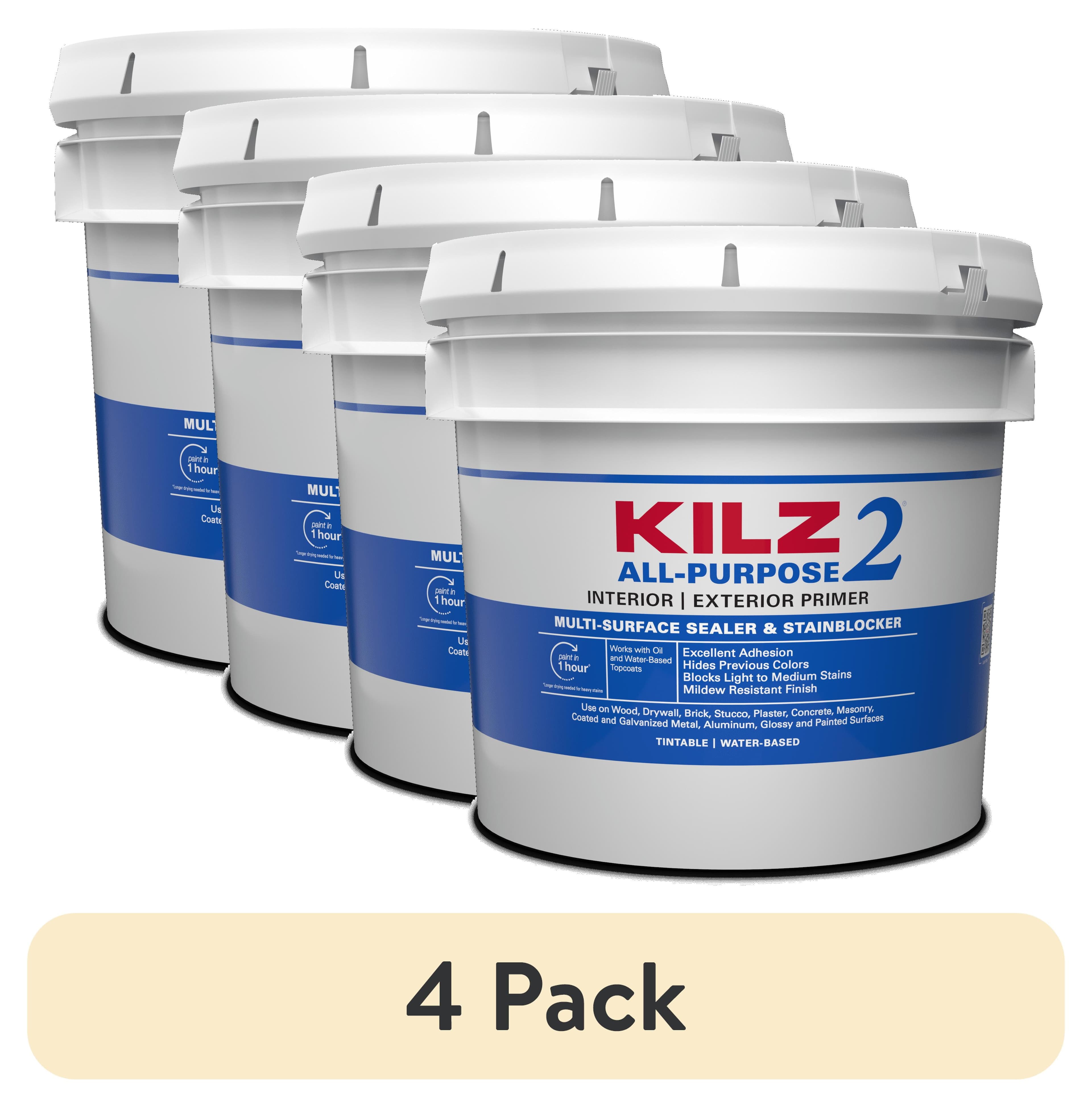 (4 pack) KILZ 2 All-Purpose Water-Based Primer, White, Interior ...