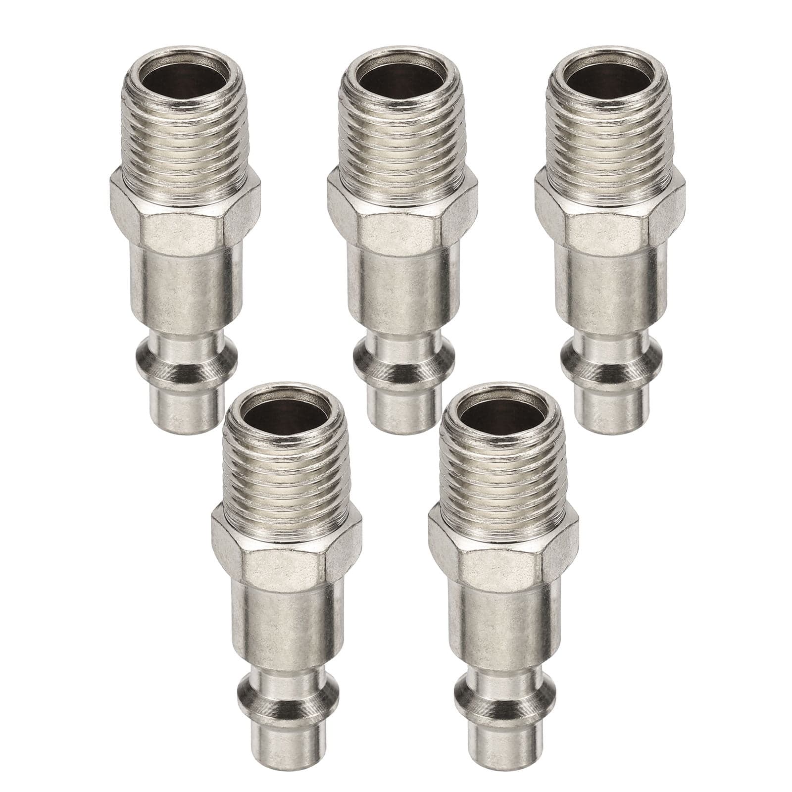 5pcs Industrial Air Plug 1/4" NPT Male M Style High Flow Quick Connect ...