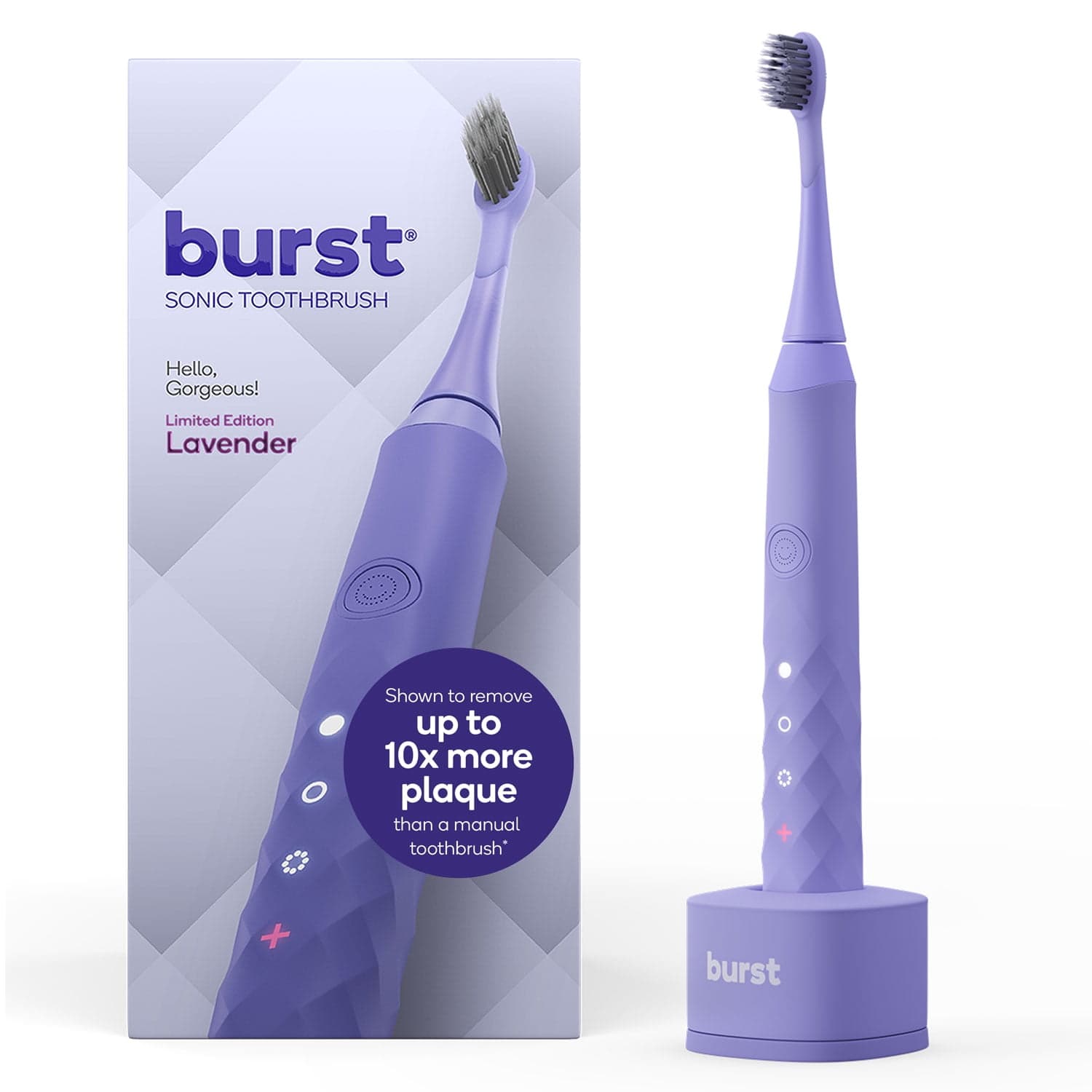 Burst Sonic Electric Toothbrush for Adults, 3 Modes, Soft Bristles ...