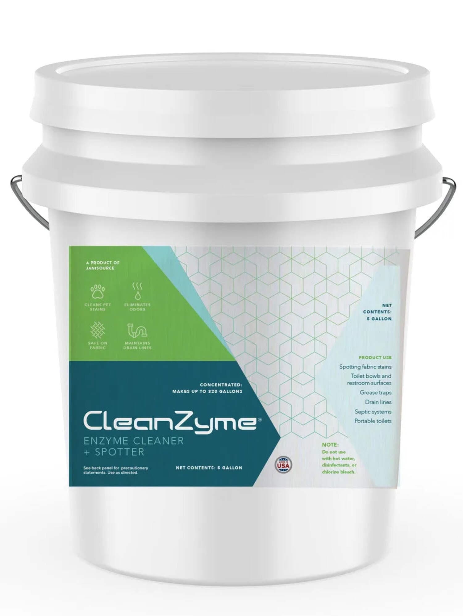 CleanZyme - Enzyme Cleaner, Spotter & Odor Remover, 5 Gallon Pail ...