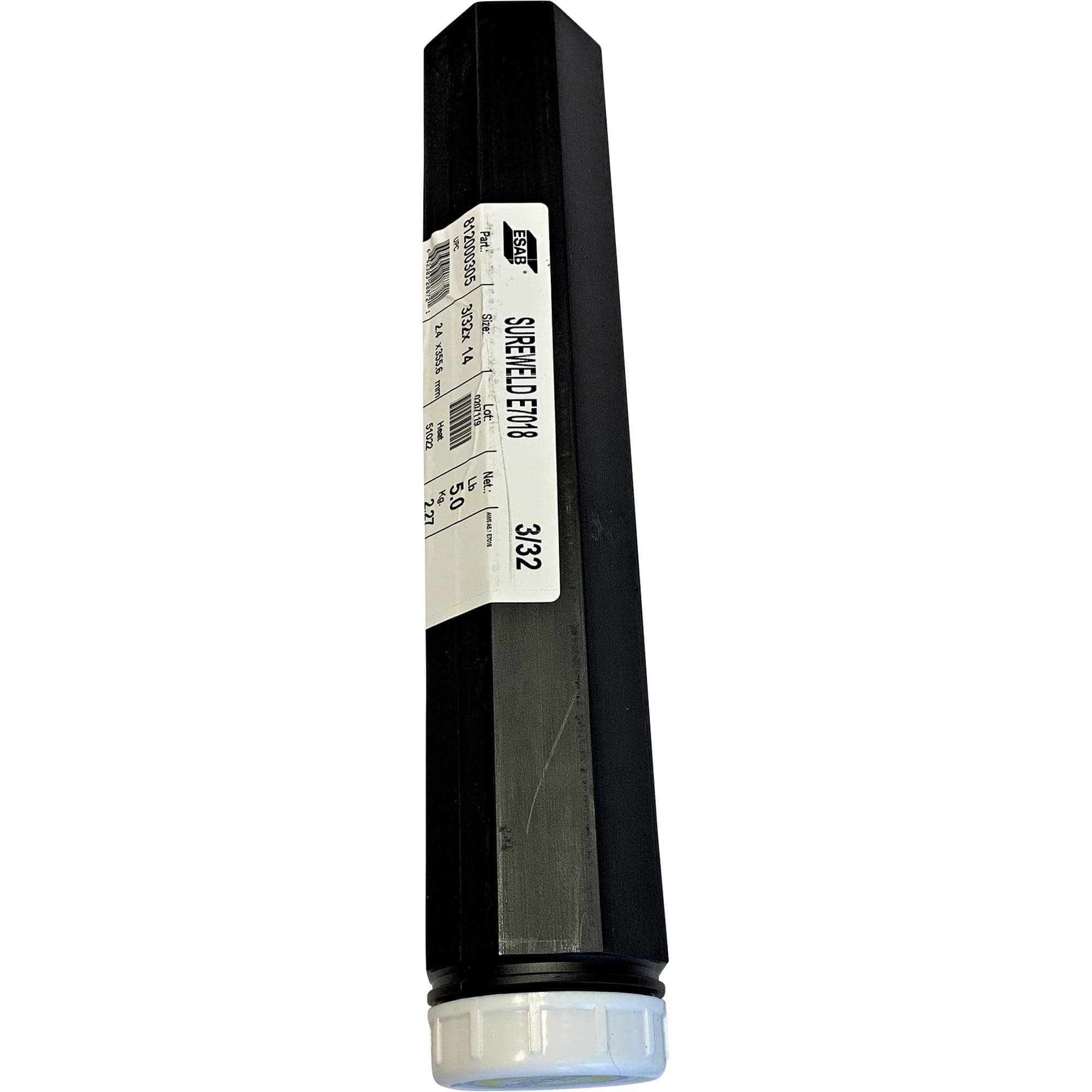 ESAB Sureweld 7018 Stick Electrodes, 3/32in. Dia. x 14in.L, 5-Lb. Tube ...