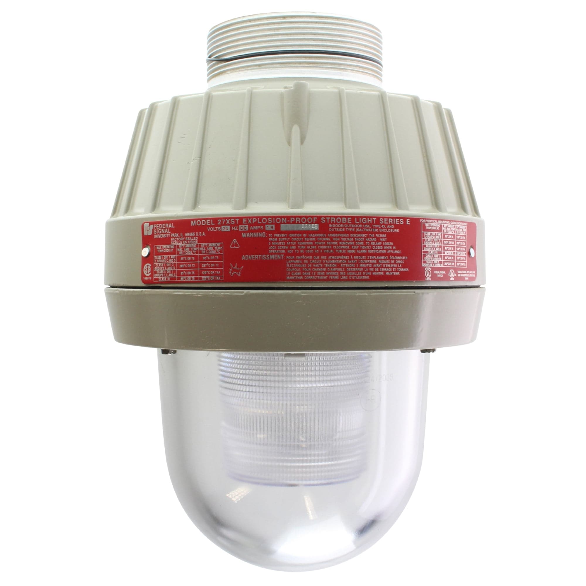Federal Signal 27XST-024CSE Explosion-Proof LED Warning Light, 24VDC ...